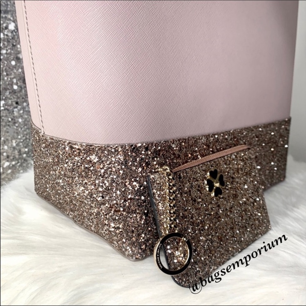 💫Holiday Set💫 Kate Spade Penny Greta Glitter Bag - Picture 5 of 8